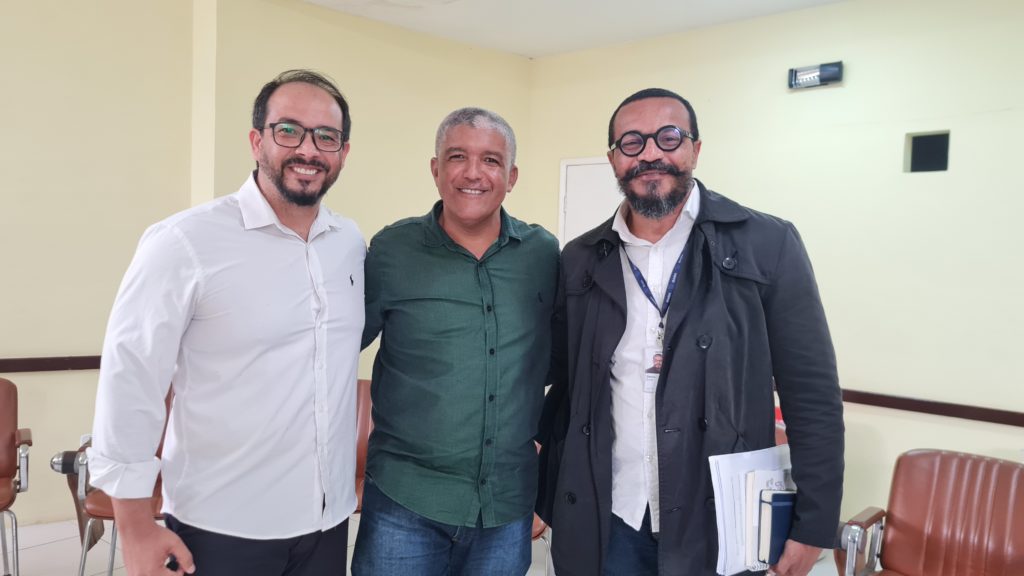 Geólogo Ângelo Diego; o presidente do Crea-SE, Dilson Luiz e o Superintendente do Ibama, Cássio Costa