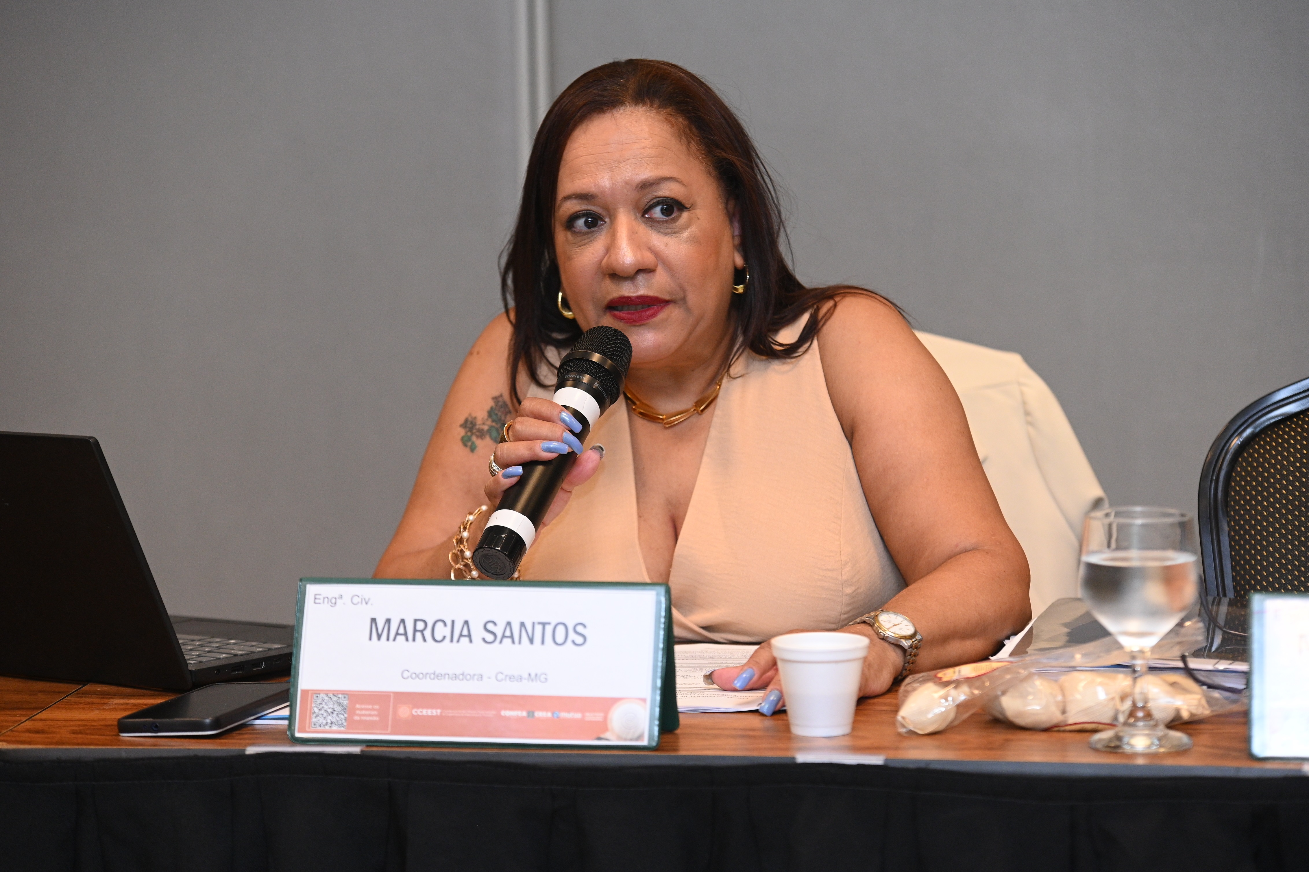 Coordenadora da CCEEST, eng. Márcia Luíza Pereira dos Santos, descreve a importância do Abril Verde para a sociedade