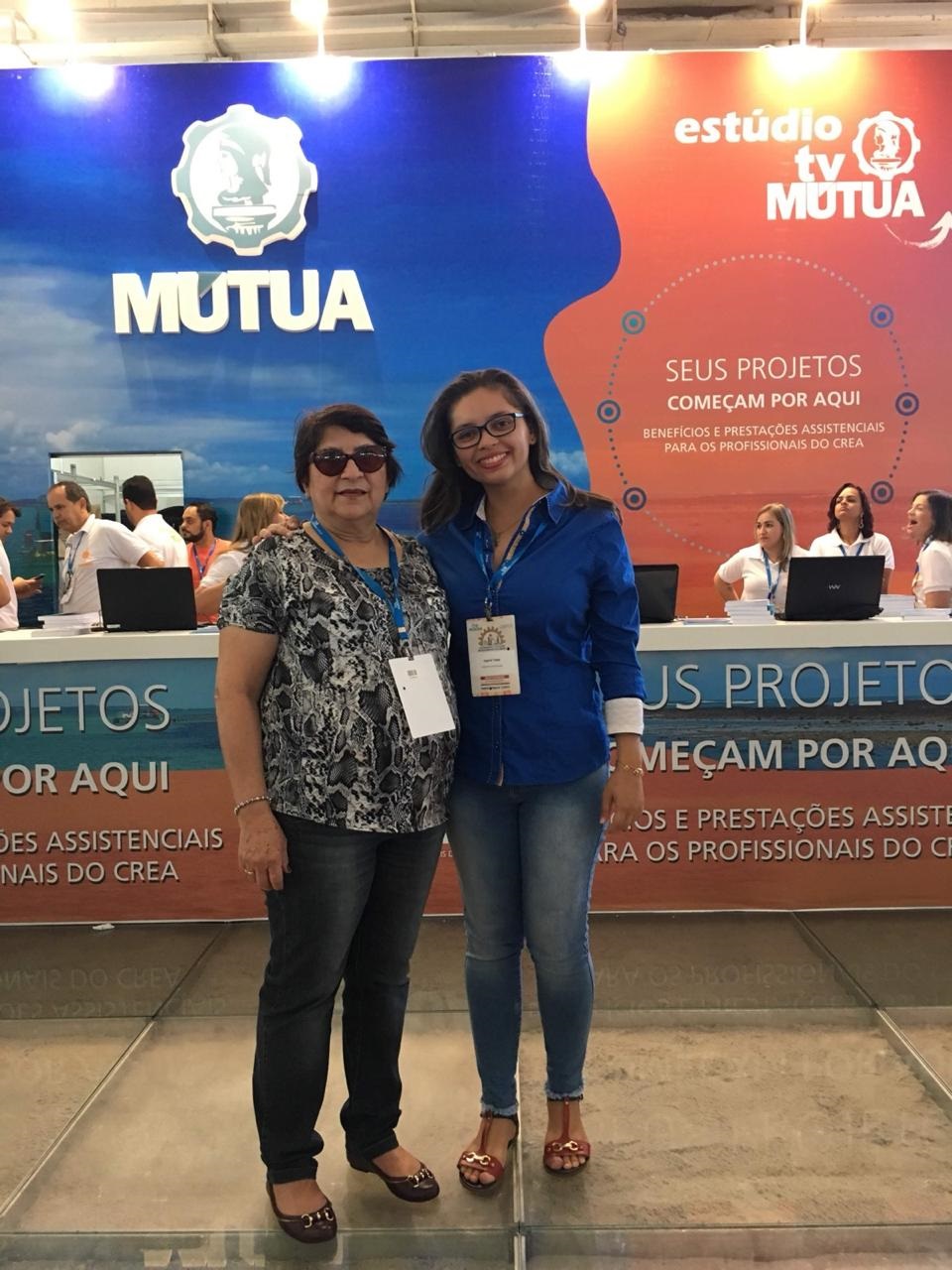 Diretora da Mútua-PA durante a Soea de Maceió, em 2018, ao lado da engenheira de produção Ingrid Teles: empreendedorismo valorizado pelo Contecc