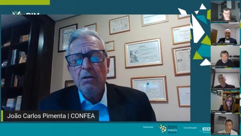Vice-Presidente do Confea, eng. civ. João Carlos Pimenta, representou o Conselho no webinário