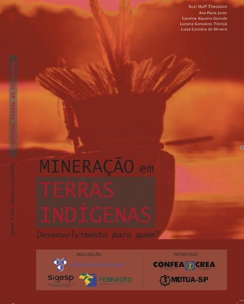 Detalhe da capa da obra "Mineração em terras indígenas"