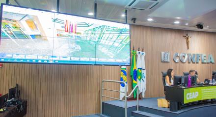 Detalhe da infraestrutura do Centro de Convenções de Salvador