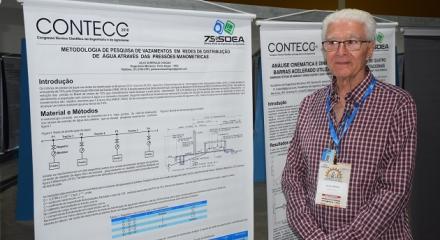 Participante assíduo do Contecc, Júlio Surreaux Chagas, durante o Congresso Técnico-Científico da Engenharia, Agronomia e Geociências de Maceió, em 2018