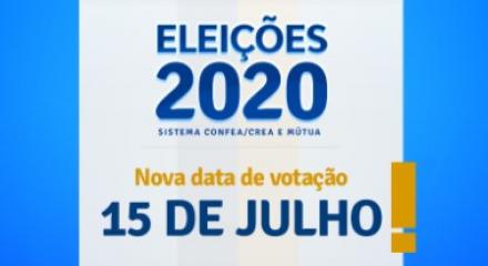 Selo sobre nova data das eleições do Sistema