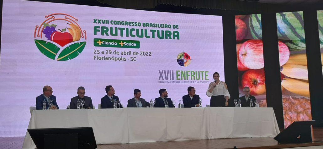 mesa de abertura do Congresso de Fruticultura